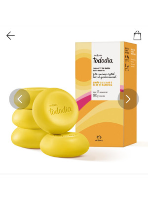 SABONETE BARRA TODO DIA LIMÃO SICILIANO/FLOR DE GARDÊNCIA 5 UN - 90 G - NATURA