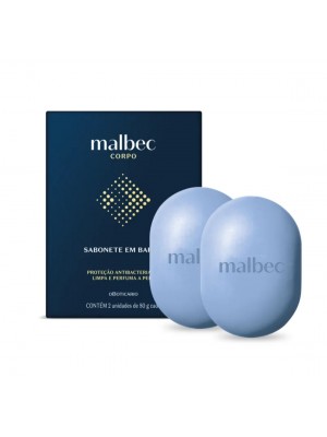 SABONETE BARRA MALBEC CORPO 2 UN. - 80 G - BOTICÁRIO
