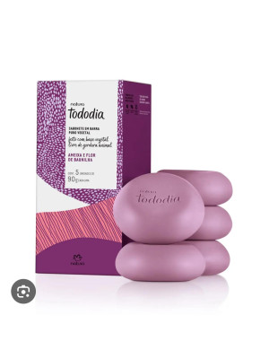 SABONETE TODO DIA AMEIXA E FLOR DE BAUNILHA 5 UN - 90 G - NATURA