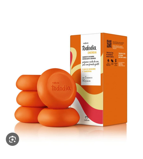 SABONETE TODO DIA GENGIBRE E TANGERINA 5 UN - 90 G - NATURA SABONETE TODO DIA GENGIBRE E TANGERINA 5 UN - 90 G - NATURA