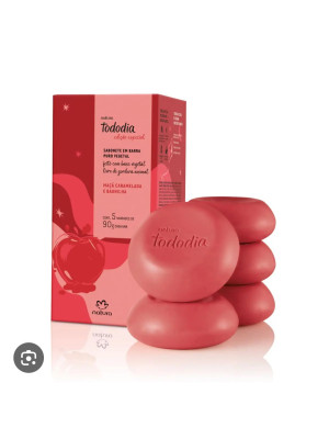 SABONETE BARRA TODO DIA MAÇA CARAMELIZADA E BAUNILHA 5 UN - 90 G - NATURA