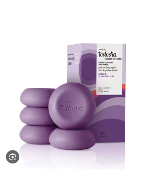 SABONETE BARRA TODO DIA AMORA E FLOR DE PESSEGO - 5 UN 90 G - NATURA
