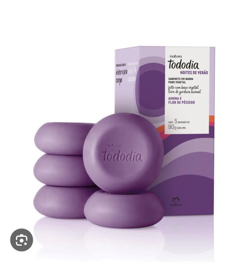 SABONETE BARRA TODO DIA AMORA E FLOR DE PESSEGO - 5 UN 90 G - NATURA SABONETE BARRA TODO DIA AMORA E FLOR DE PESSEGO - 5 UN 90 G - NATURA
